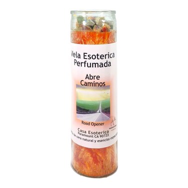 Road Opener Orange-Palm Wax Spiritual Intention Spell Candle-[Orange]   Vela CASA ESOTERICA PERFUMADA- (ABRE CAMINOS)