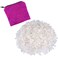 Rockcloud 0.5 lb Small Tumbled Chips Crushed Stone with Chakra Bag Healing Reiki Crystal Home Decoration, Rock Quartz