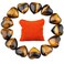 Rockcloud 10 PCS Healing Crystal Tiger's Eye Heart Love Carved Worry Stones with Chakra Bag Meditation Reiki Balancing
