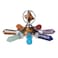 Rockcloud 7 Chakra Healing Crystal Points Energy Generator, Merkaba Stone Figurine for Home Decor, Tiger's Eye