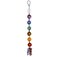 Rockcloud 7 Chakras Stones Reiki Healing Crystals Peac Buckle Charm Wall Hanger Tumbled Gemstones Meditation Hanging Ornament for Window Car Decoration