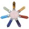 Rockcloud Cone &amp; 7 Chakra Points Energy Generator,Reiki Healing Crystal Stone,Rose Quartz