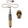 Rockcloud Energy Crystal Point Pendulum &amp; Healing Stone Human Reiki Skull Figurine Meditation Kits for Dowsing Divination, Tiger's Eye Stone