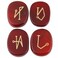 Rockcloud Healing Crystal 4pcs Engraved Angel Symbol Palm Stones Reiki Balancing,Carnelian