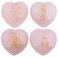Rockcloud Healing Crystal 4pcs Rose Quartz Heart Love Stones Hand Carved Worry Stones Palm Pocket Stone Reiki Balancing