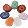 Rockcloud Healing Crystal 7 Chakra Stones Engraved Palm Pocket Worry Stone Reiki Balancing