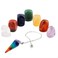 Rockcloud Healing Crystal Kit,7 Chakra Stones &amp; Pendulum Meditation Set