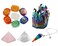Rockcloud Healing Crystal Kit,Lot of 7 Chakra Palm Stones,Pendulum,Natural Titanium Coated Quartz,Rock Crystal,Rose Quartz Pyramid Meditation Set