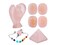 Rockcloud Healing Crystal Kit,Lot of Rose Quartz Guardian Angel,Palm Stones,Pendulum,Pyramid Meditation Set