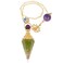 Rockcloud Healing Crystal Point Pendulum for Divination, Chakra Reiki Dowsing Balancing 6 Facet Pendant, Olivine