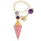 Rockcloud Healing Crystal Point Pendulum for Divination, Chakra Reiki Dowsing Balancing 6 Facet Pendant, Rose Quartz