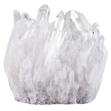 Rockcloud Natural Clear Rock Crystal Quartz Cluster Stone Specimen for Home Decoration, Healing Crystals Points Druzy Geode Figurine for Fengshui