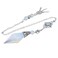 rockcloud Natural Opalite Stone Healing Reiki Pendulum 12 Facet Crystal Point Pendant with Dream Catcher Hexagram Charm Wicca for Dowsing Divination Balancing