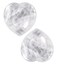 Rockcloud Pack of 2 Rock Crystal Thumb Worry Stone for Anxiety, Healing Crystal Pocket Palm Stone, Heart Shape