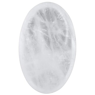 Rockcloud Pack of 2 Rock Crystal Thumb Worry Stone for Anxiety, Healing Crystal Pocket Palm Stone, Oval Shape