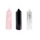 Rockcloud Pack of 3 Healing Crystal Wands Point 6 Faceted Prism Bar Reiki Chakra Stones for Meditation Therapy Decor 2 inches, Rose Quartz + Black Obsidian + Rock Crystal
