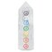 Rockcloud Rock Quartz with 7 Chakra Symbol Healing Crystal Point Faceted Prism Wand Carved Reiki Stone Figurine