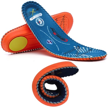 ROCKROOSTER Women's Men's Arch Support Anti-Fatigue Replacement Insole Heavy Duty Comfort and Support Memory Fit Insoles-Upgrade Blue