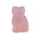 Rose Quartz Carved Crystal Cat Stone Gemstone Statue and Figurine 1.5 inch for Healing Reiki Spiritual Gift Cute Meditation Office Room Desk Decor