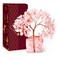 Rose Quartz Crystal Trees for Home Decor, Office Desk Decoration, Chakra Healing Crystals and Stone for Positive Energy, Money, Good Luck, Tree of Life Spiritual Birthday Gifts for Women and Mom