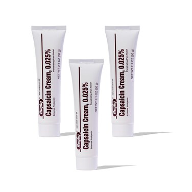 Rugby Capsaicin 0.025% Cream for Penetrating Pain Relief - 2.1 Oz (60g) - 3 Pack
