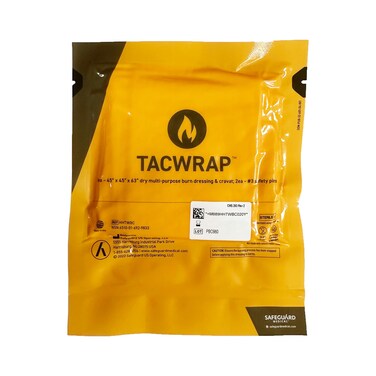 Safeguard TACWrap Multi-Purpose Burn Cravat   Multiuse Bandage, Burn Dressing, Sling, Strap   Sterile, Non-Adherent   Made in The USA