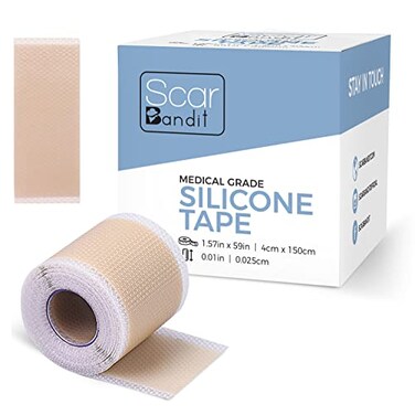 Scarbandit Silicone Scar Sheets, Tape, Patch, Strips - Scars Removal Treatment - Keloid Bump, Tummy Tuck &amp; C-Section Recovery Must Have - (59in 0.025cm)