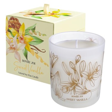 Scented Candle - Sweet Vanilla - 6oz Soy Wax Candle for Home, Gifts for Women