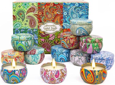 Scented Candles Gifts for Women, Candles for Home, 12 Pack Soy Wax Candles Gifts Sets, Birthday Gifts for Women Mom Best Friends Sister Colleague
