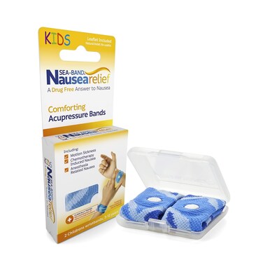 Sea-Band Anti-Nausea Acupressure Wristband for Motion &amp; Morning Sickness, Child, 1 Pair Blue