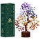 Seven Chakra Healing Crystal Tree of Life, Gift for Women and Mom, Handmade Crystal Tree for Good Luck, Positive Energy, Money, Reiki Healing, Home and Office, Living Room Desk Decor