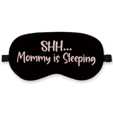 Shh Mommy is Sleeping Eye Masks for Sleep - Silk Sleep Masks for Women, Funny Sleep Mask for Pregnant Wife Gifts, Baby Shower Gifts for Mom Eye Mask, Pink Sleep Mask for Mother's Day Gift