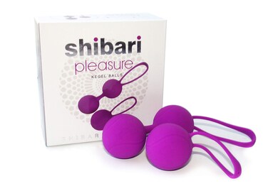 Shibari Kegel Dual Weighted High Grade Silicone Exercise Kit for Bladder Control and Pelvic Floor, Purple
