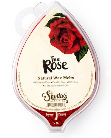 Shortie's Candle Company True Rose Soy Wax Melts - Natural - Made with 100% Soy and Essential Fragrance Oils - Phthalate &amp; Paraffin Free, Vegan, Non-Toxic