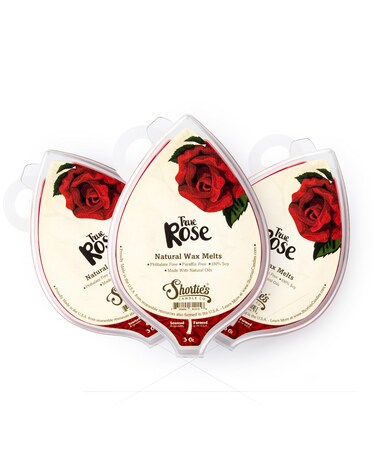 Shortie's Candle Company True Rose Soy Wax Melts 3 Pack - 3 Highly Scented 3 Oz. Bars - Made with 100% Soy and Essential Fragrance Oils - Phthalate &amp; Paraffin Free, Vegan, Non-Toxic