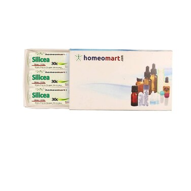 Silicea Homeopathy Pellets (Pills) in 30C Potency, Pack of 3