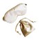 Silk Eye Mask for Sleeping - Satin Eye Cover with Storage Bag - Beige