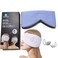 Silk Eye Sleep Mask for Sleeping Women Men, Blackout Blindfold Eye Mask+soundproof Earplugs, Rest Like A Deaf or Blind Person, Cooling Eye Satin Mask for Travel Night Best Sleep Mask (Purple)