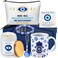 Skylety 8 Pcs Evil Eye Gift for Women Men Jewelry Evil Eye Protection Mug Aromatherapy Candle Pendant Makeup Bag Bracelet Luck Card with Raffia Grass Box for Gift