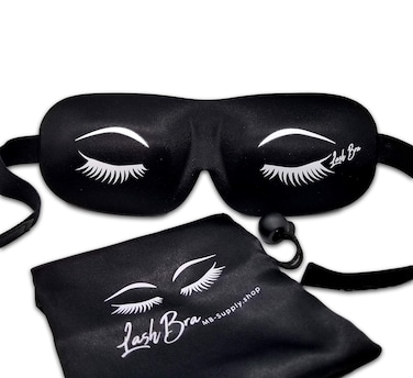 Sleep Eye Mask 3D Contoured Blackout Soft Eye Cover Blindfold with Adjustable Strap. Light Blocking Mask with Deep Contour Protects Eyelashes and Extensions While Sleeping - 1 Black