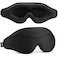 Sleep Mask - Total Blackout 3D Sleeping Mask, Super Lightweight &amp; Silky Soft Eye Mask for Sleeping, Fully Adjustable Fit for Home, Office, Traveling, Meditation, Yoga, Black