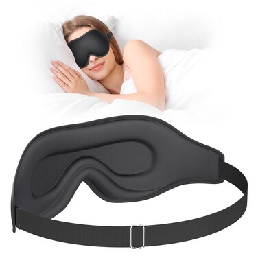 Sleep Mask, EVA BELLE Eye Mask for Sleeping, Light Blocking Sleeping Mask, Soft Breathable Sleep Masks for Women Men, Smooth Sleep Eye Mask Eye Cover, Soft Eye Shade Cover 3D Memory Foam