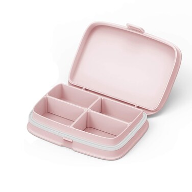 Slim Pill Case - Portable Pill Organizer with Removable Compartments - Leakproof Pill Holder for Daily Medication