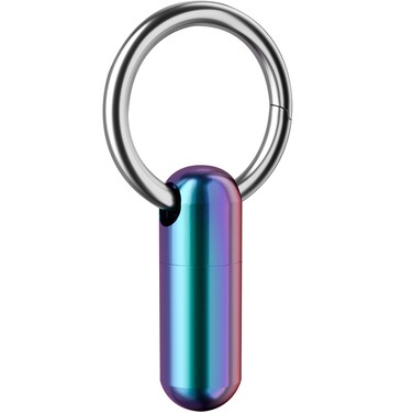 Small Pill Case Keychain Portable Pill Container Waterproof Titanium Pocket Pill Organizer, Tiny Pill Holder Bottle for Travel
