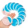 Small Round Ice Packs for Injuries, 12 Pack Soft Cosmetic Ice Packs for Face, Reusable Hot Cold Gel Pack Circular Cold Compress with 2 Wrap for Pain Relief, Toothaches, Breast Surgery, Wisdom Teeth