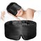 Soft Satin Silk Sleep Mask,Upgrade Nose Bridge Design for Instant Blackout Effect Eye Mask for Women and Men, Silky Sleeping Mask for Side Sleepers with Adjustable Strap- Black