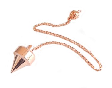 Solid Pointed Cone Small Pendulum Copper Metal Well Balanced Divination Dowsing Meditation Pendulum.