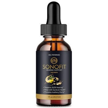 Sonofit Tinnitus Relief for Ringing Ears Drops, Sonofit Tinnitus Supplement Sonofit Healthy Ear Support Supplement - Maximum Strength Advanced Formula Sonofit Drops Hearing Support Reviews (1 Pack)