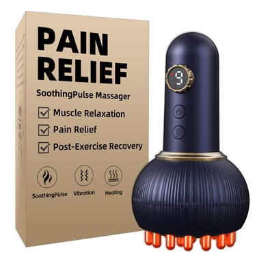 SoothingPulse Massager for Joint, Muscle, Neck, Shoulder, Back, Hands, Feet with Heat, Vibration (Blue)