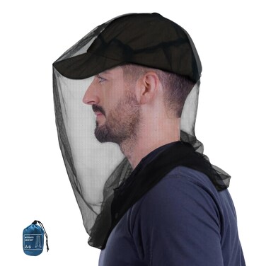 South to East Premium Mosquito Head Net for Insect 1 Pack, Ultra Large &amp; Long, Extra Fine Holes, Fly &amp; Bug Protection Gear for Camping, Hiking, Fishing, Gardening, Safari, Fit All Hats for Men &amp; Women
